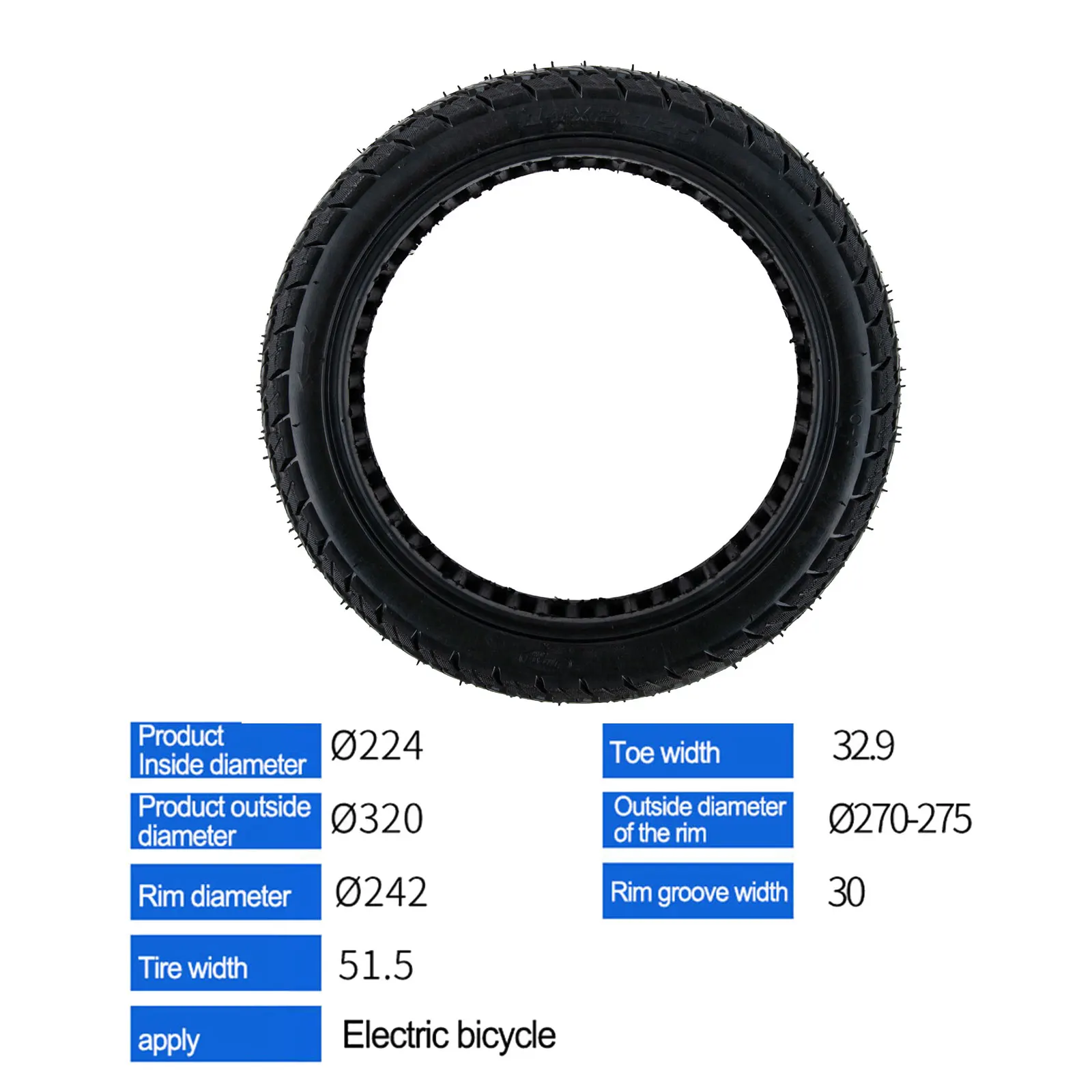 

Black Solid Tire Electric Bike Tire Bike Riding Safe Ride Smooth Riding Experience Excellent Grip Reliable Option