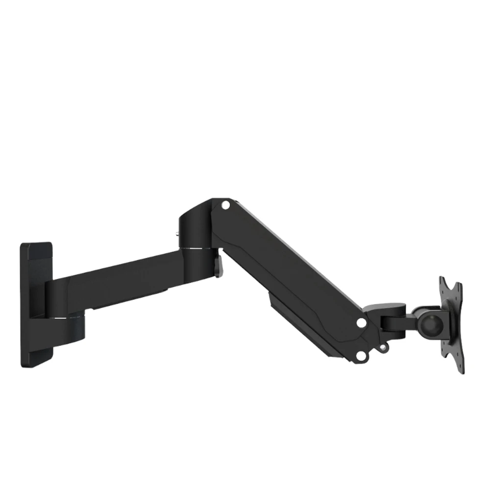 Wholesale New 2-Section Gas Spring Monitor Arm Heavy-Duty 15kg Capacity Wall-Mounted LCD Screen Mounts Black