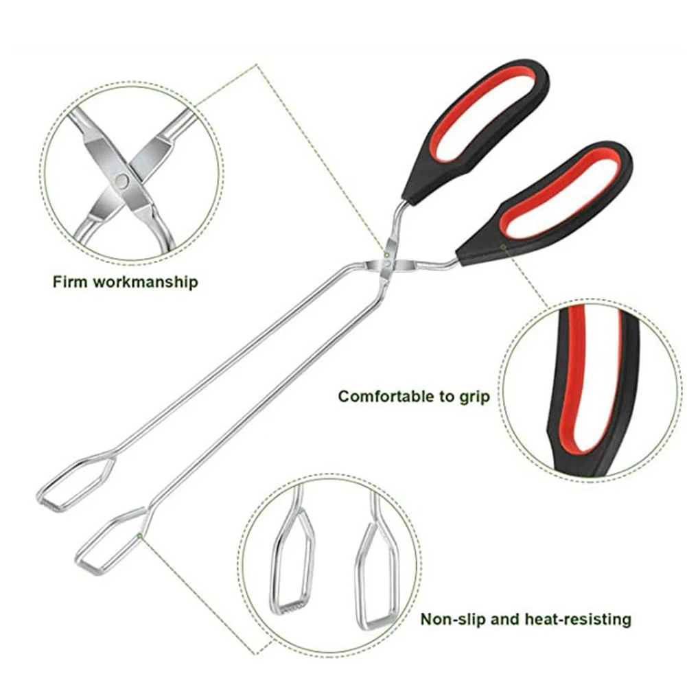 High Quality Dining Kitchen Bar Bread Tongs Scissor Barbecue Bread Clip Charcoal Cooking Extended Food Forceps