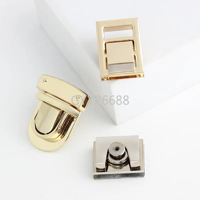 2-20Sets Metal Press Locks Clasp For Bags Handbags Shoulder Purse Clasp Closure Turn Twist Lock Buckles Replacement Accessories