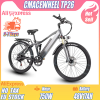 CMACEWHEEL TP26 Electric Bicycle 750W Motor 48V 17AH Lithium Battery Adult Electric Bike 26 inch Fat Tire City Commuting E Bike