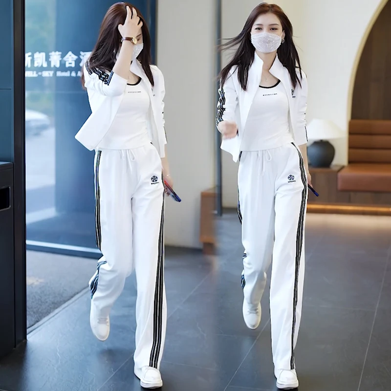 Spring Women Sportswear Tracksuit Long Sleeve Jacket Sweatshirt+pant Running Jogger Fitness Outfit Casual Workout Set Sport Suit