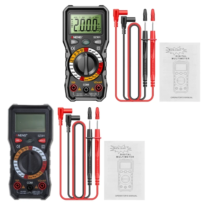 

Auto Ranging Digital Multimeter Current Ohm Multi Testers Voltmeter Ammeter Ohmmeter Capacitance Tester Meter Dropship