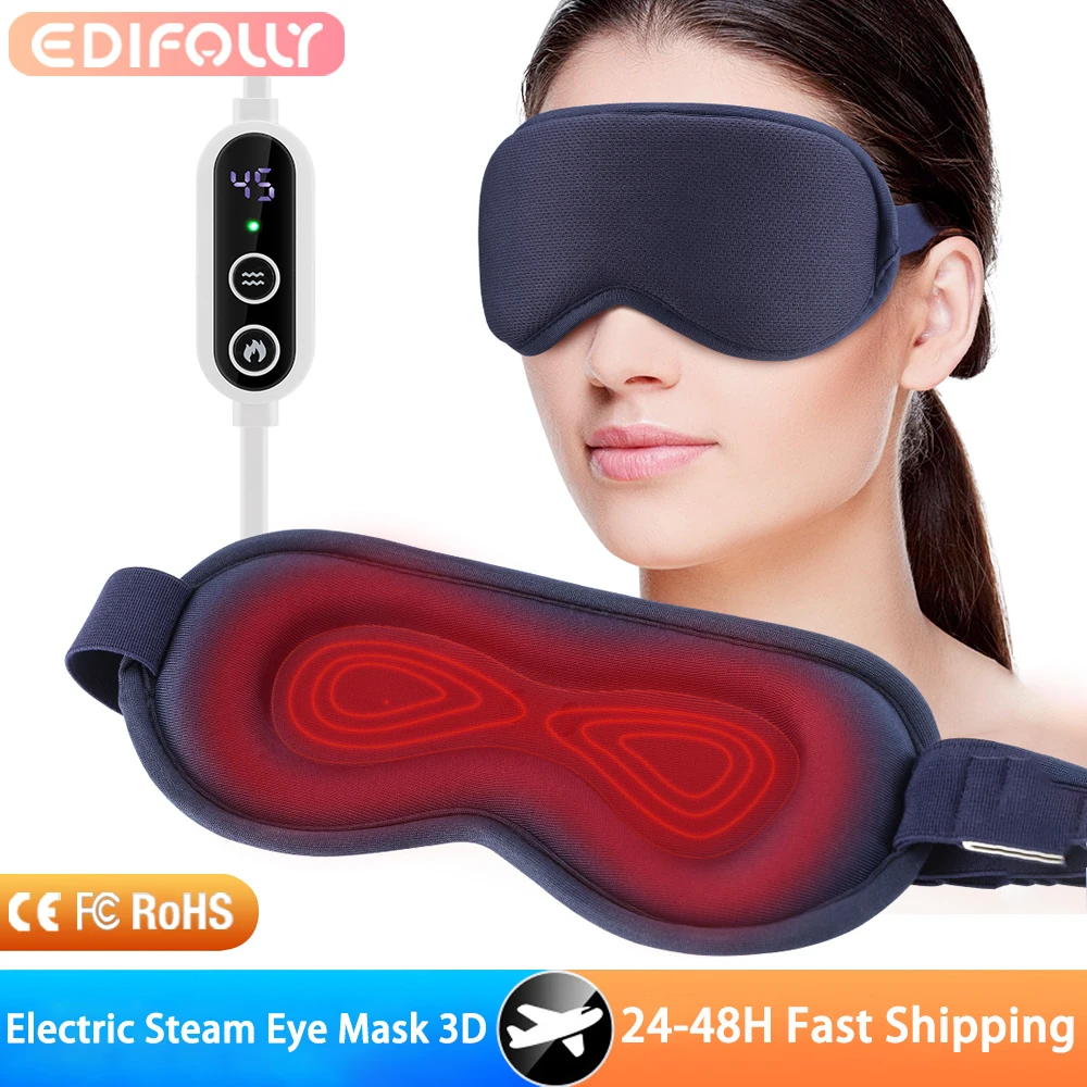 

Electric Steam Eye Mask 3D Massage Eye Mask Constant Temperature Hot Compress Smart Timing Sleep Shading Relieve Eye Fatigue Off