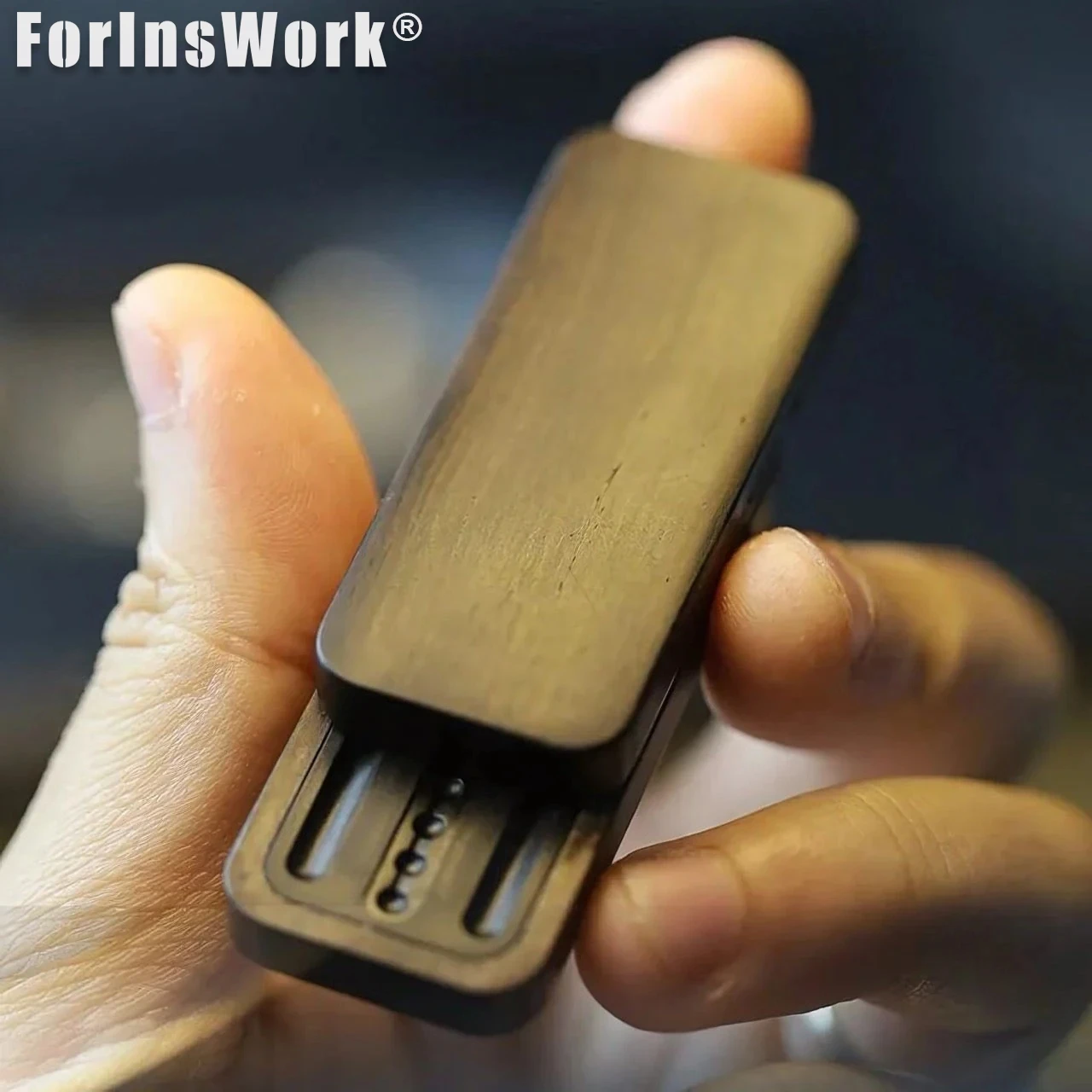 GAO Studio REBOUNO Giocattolo per l'ansia antistress con cursore meccanico ad alta densità in ebano africano orientale