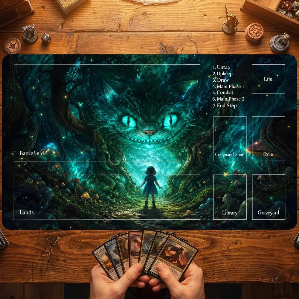 Ethereal Pastel Dreamy Sky Fantasy Character Scene Large Table Mat Game Card Pad Mousepad For Laptop Desk