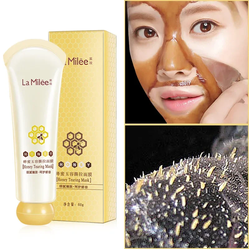 Honey Tearing Mask Peel-off Mask Tearing Shrinks Pores  Remove Peel Off Dead Skin Oil Control Clean Pores Face Skincare Mask