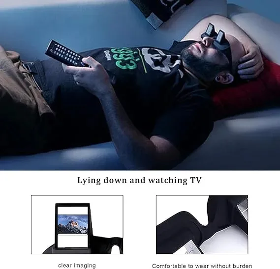1pc Unisex Glasses for Watching TV, Playing Phone, Working, or Using Computer - Flat Lens with Refractive Prism for Lazy People