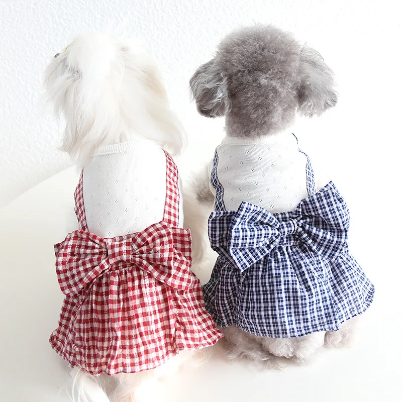 

Dog Dress Cute Bowknot Dog Clothes Summer Cat Puppy Costume Apparel Chihuahua Pomeranian Poodle Bichon Schnauzer Dog Skirts