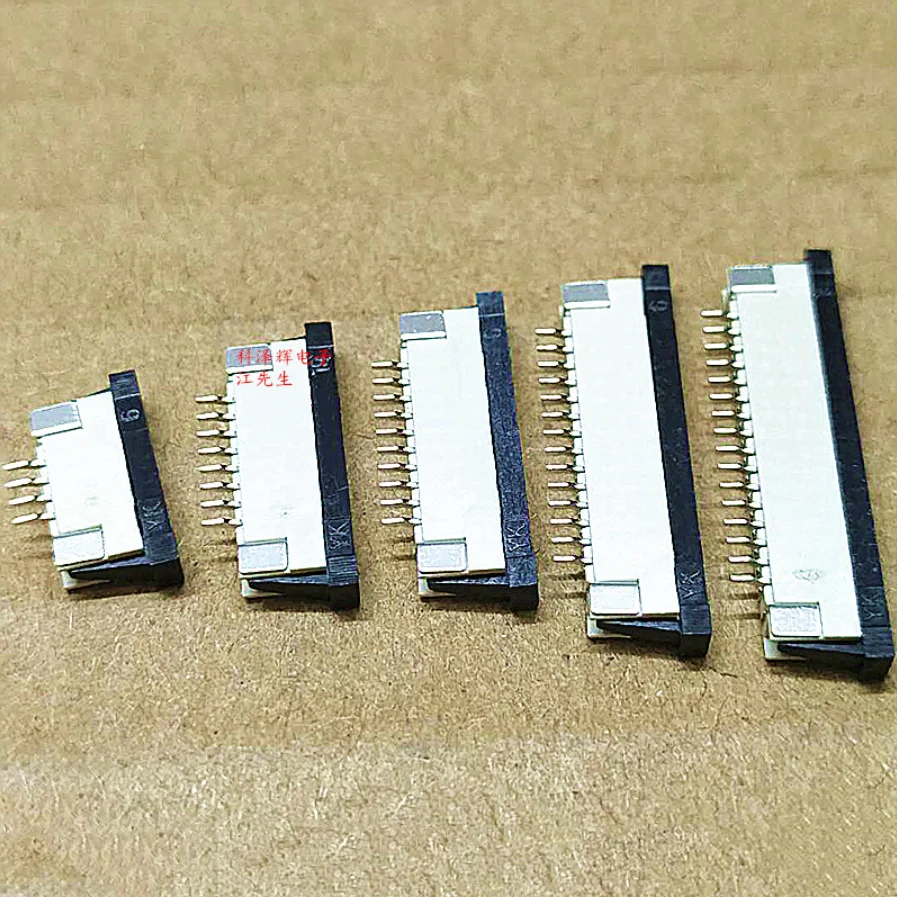 10pcs FPC Connector 0.5mm/1.0mm Pitch Drawer type Upper/ Bottom contact Type Socket FFC Flat Cable Socket 4P 5P 6P 8P 10P-60Pin