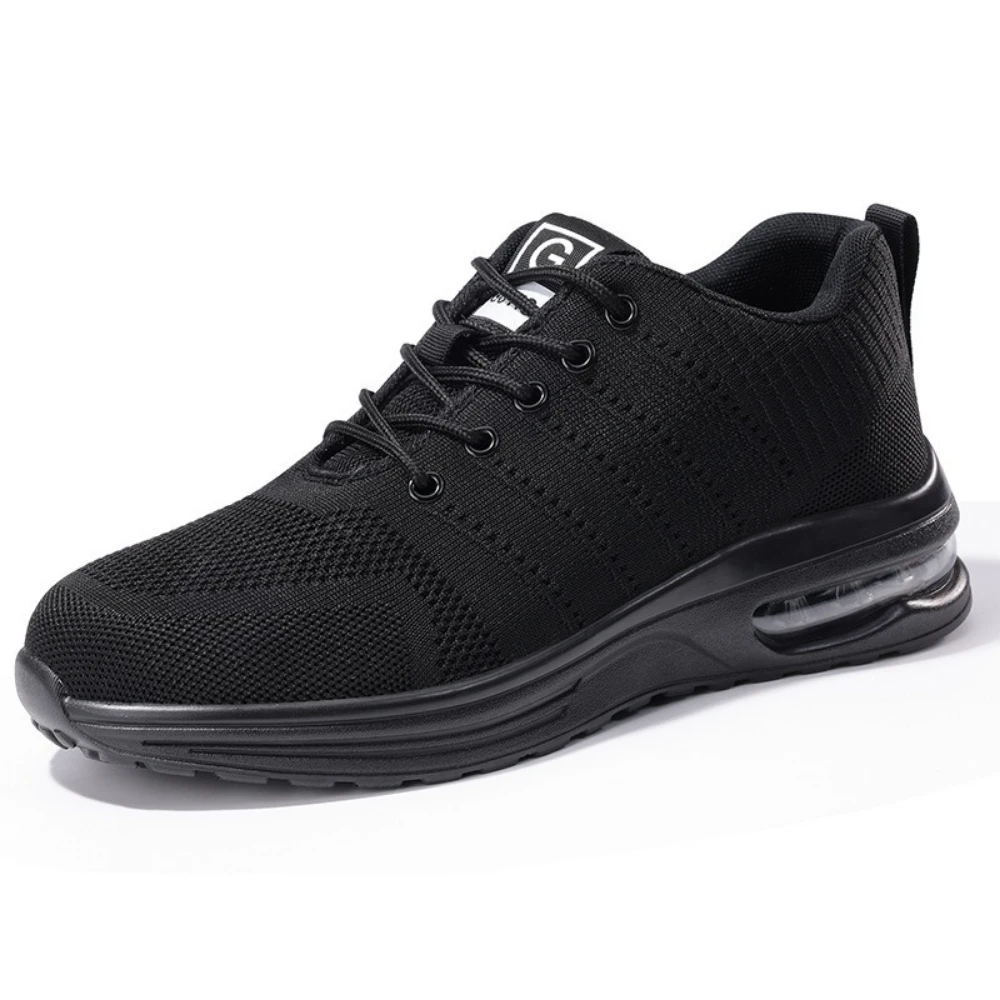 New Lightweight Work Safety Shoes for Men, Anti-Smash Anti-Puncture Steel Toe, Wear-Resistant Comfortable Industrial Safety Shoe