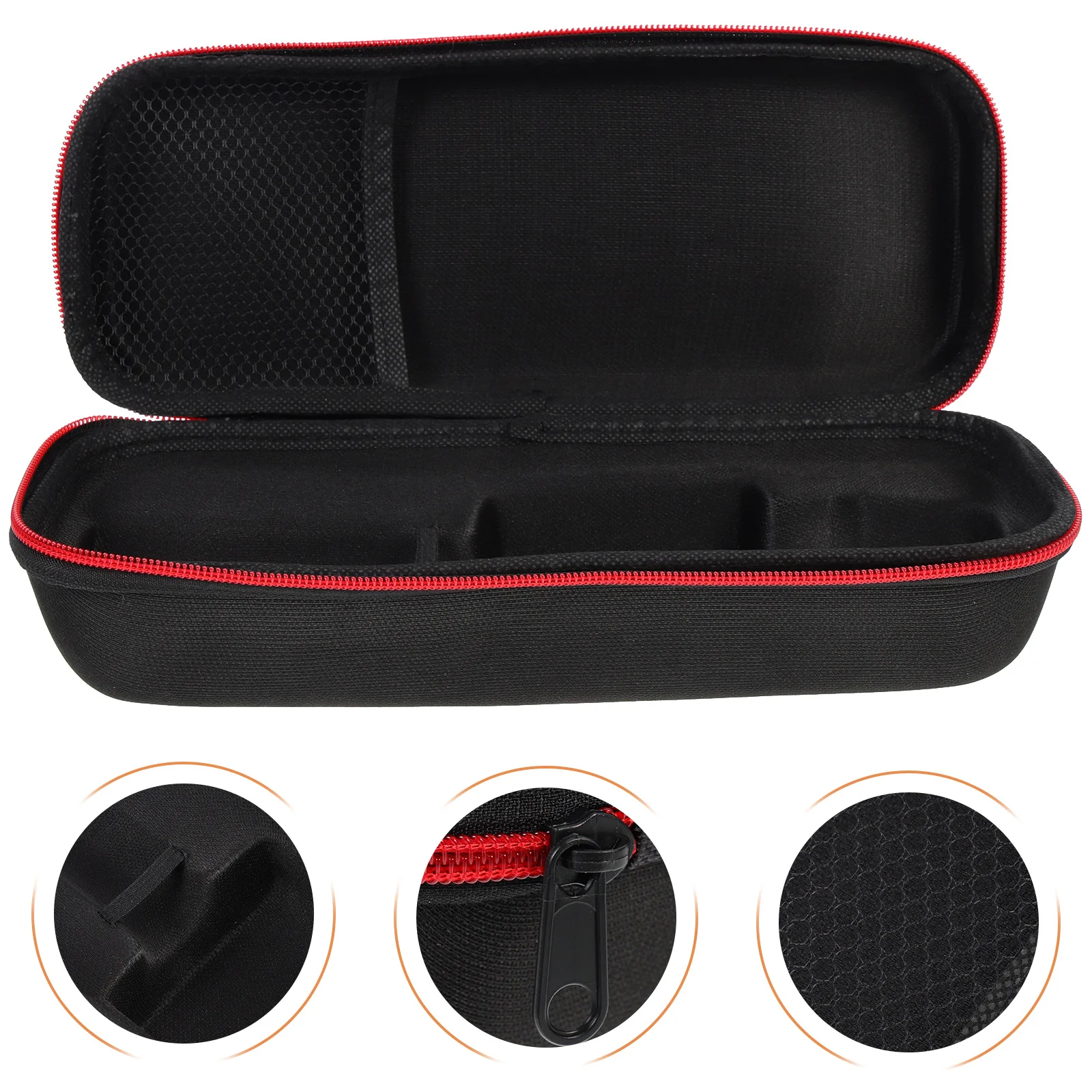 

Wireless Microphone Carrying Case Large Capacity Black Storage Bag Shockproof Zipper Pouch Portable for Mic Accessories Outdoor