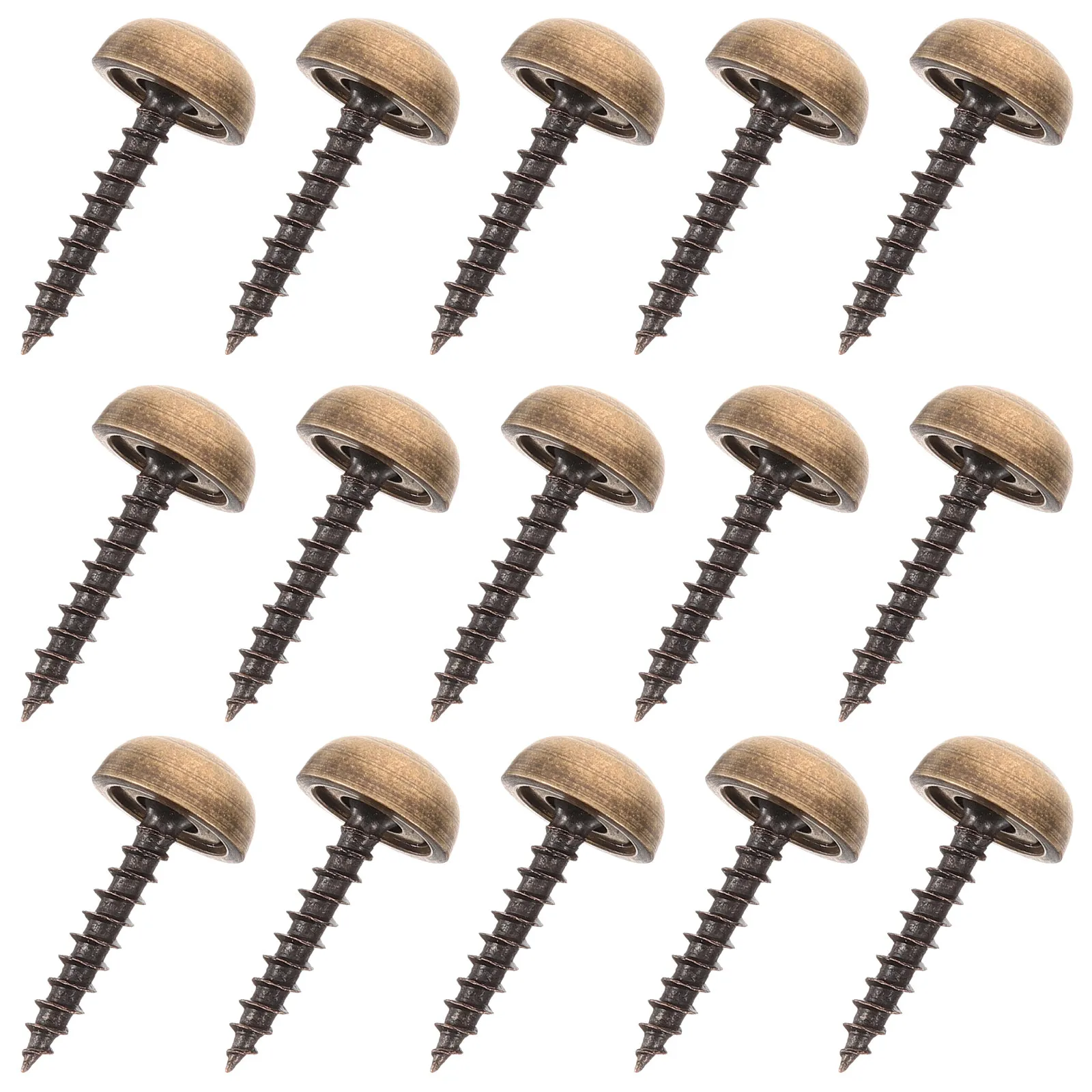 16Pcs Decorative Brass Screw Caps for Self Tapping Screws Retro Furniture Mirror Plaque Decorative Fasteners Retro Brass Screws