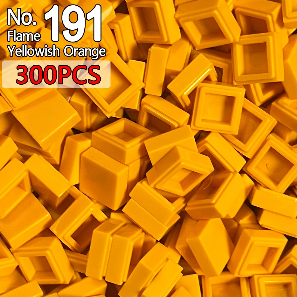 300 pz/lotto Piastrella Quadrata Gialla 1x1 Building Block 3070 Pixel Art Pittura Codice QR Mattoni 3070b 30039 MOC Particelle Giocattoli Parti