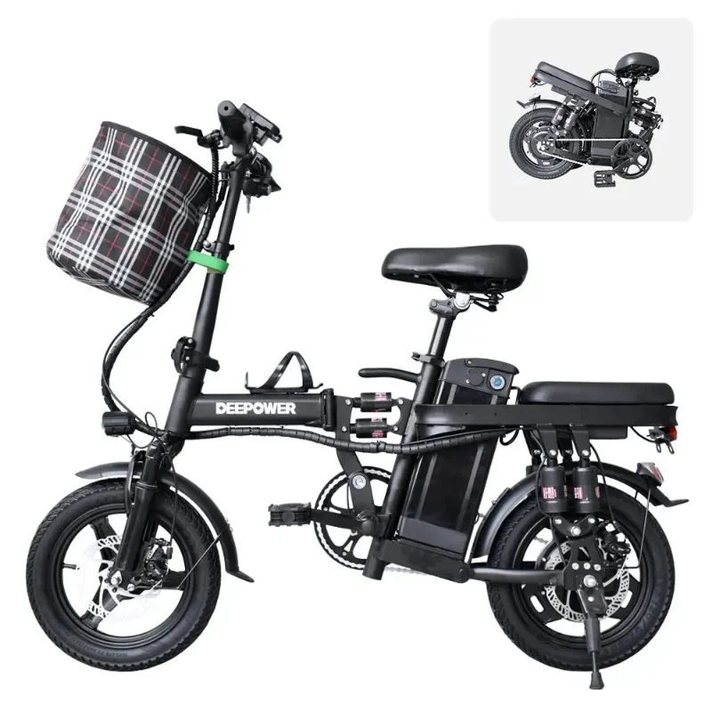 

Electric Bike For Adults, 400W Motor, Up To 25MPH 14” Tires For Adult Electric Bicycles, 48V 10AH/15AHRemovable Battery, 3