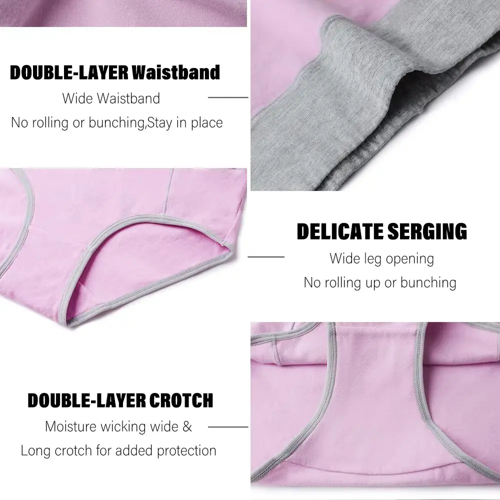 Women Plus Size High Waist Cotton Underwear Postpartum C-Section Recovery Breathable Tummy Control Soft Stretchy Comfort Panties