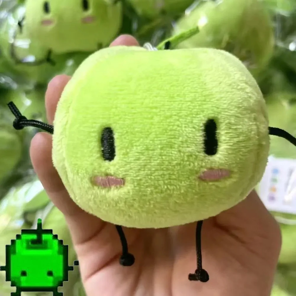Game Stardew Valley Junimos Cosplay Keychain Green Cute Apple Elf Plush Cotton Doll Backpack Pendant Keyring Accessories
