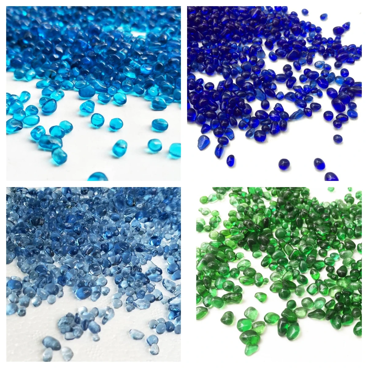 1.1 Lbs Small Aquarium Substrate Gravel Sand, Polished Smooth Fish Tank Gravel, Colorfast Uncoated Vibrant Blue Sea Glass