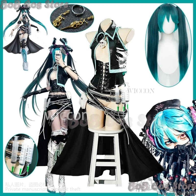 

Karune SHI-E Ca Prisoner Anime Game Project Sekai Cosplay Costume Calcium Sexy Leather Top Skirt Tie Earring Roleplay Customized