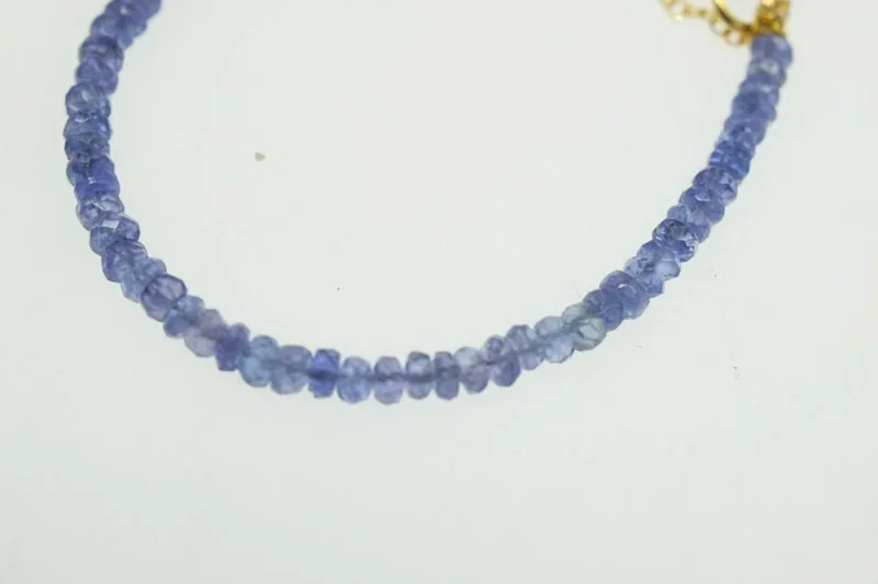 Tanzanite roundel faceted 3mm  7.5inch   bracelet wholesale beads nature