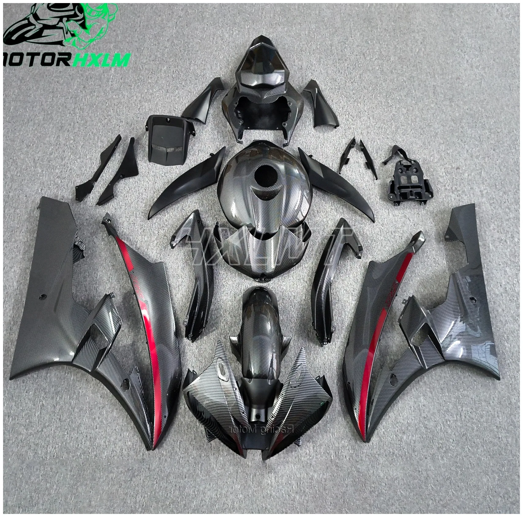 New ABS Fairings Kit Fit for YAMAHA YZF- R6 2006 2007 06 07 Carbon painted look | Racing Motor Store