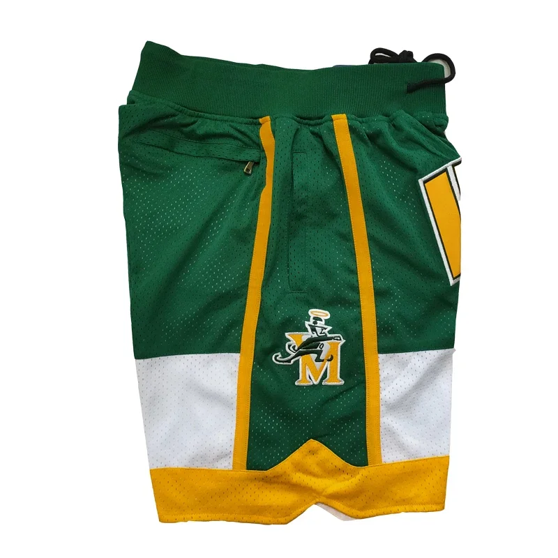 Basketball shorts IRISH 23 pockets Sewing embroidery Outdoor sports Beach pants cheap high quality Green 2024