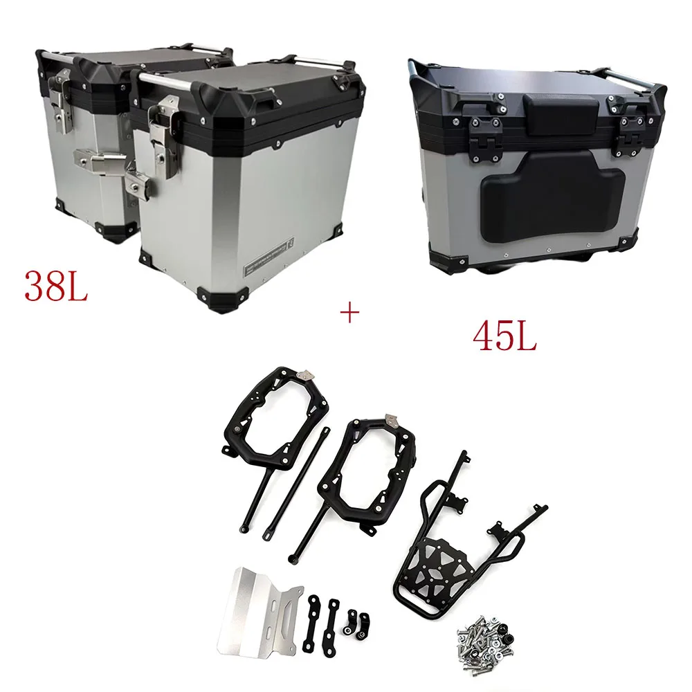 Motorcycle Side Box Saddlebag Aluminum Alloy Quick Release Waterproof Motorcycle Side Luggage Storage Box For HONDA NX500 NX400