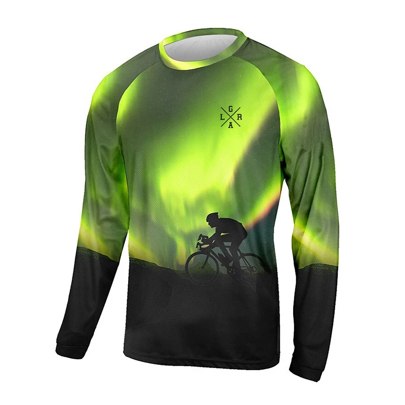 Loose Rider Men\'s Long Sleeve MTB Shirt Cross Country Mountain Bike Enduro Breathable Jersey DH Motorcycle Downhill Jersey