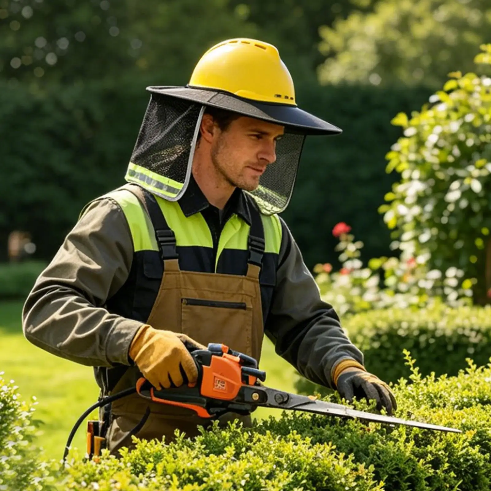 Hard Hat Sun Visor Full Brim UV Protection Breathable Construction Sun Protection Shade For Road Work Landscaping Roofing