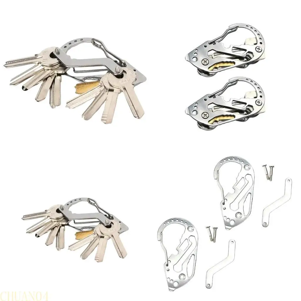 

A1A2 2lots Metal Tactically Caribiner Hook Karabiners Keychains Carabiners Outdoor for Everyday Convenience