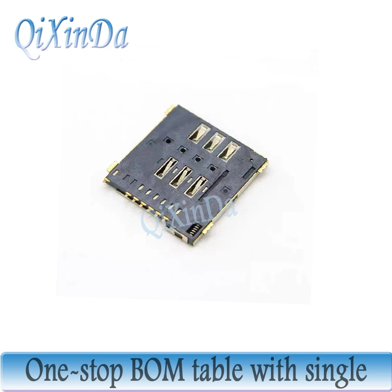 5 pz MUP-C792 originale Micro SIM Card connettore Patch Self-piercing 6 + 1 P SIM Card Slot Socket