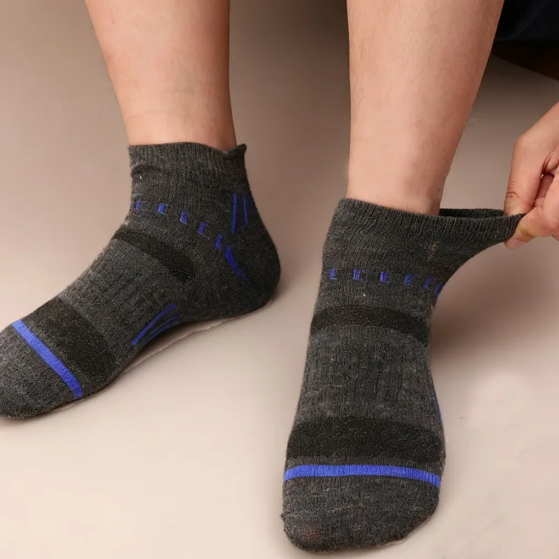 1-10 أزواج تنفس شبكة الرجال الجوارب القطنية المنخفضة قطع الكاحل فتل جورب تشغيل عادية مكافحة زلة امتصاص العرق الرياضة الجوارب القصيرة #5