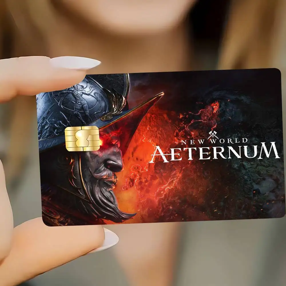 لعبة N-new W-worlds Rise A-angrys E-earths ملصقات البطاقات الزخرفية فيلم مقاوم للماء غطاء الجلد الخصم الائتماني الجبهة البنك حافلة تمرير