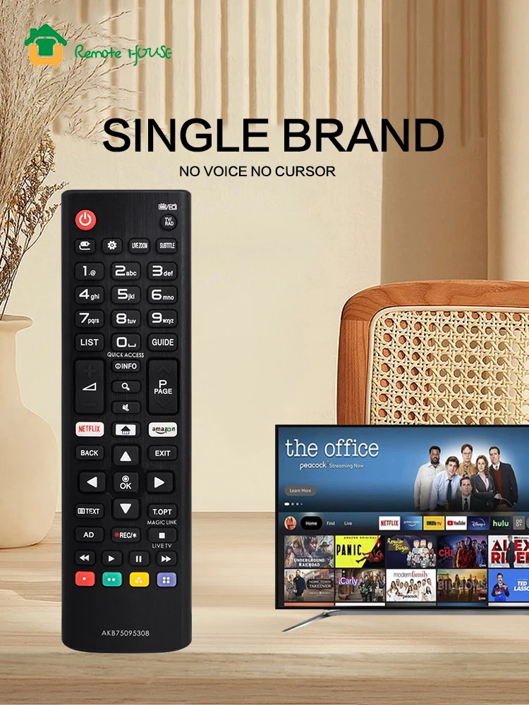 AKB75095308 – pilot do telewizora, kompatybilny z modelami Smart TV 43UJ630V i 55UJ639V. Zamienny pilot z przyciskiem obsługującym dotyk. — zdjęcie produktu 6