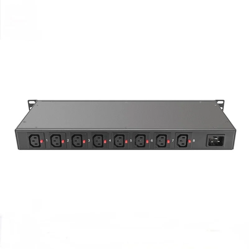 

Smart PDU Cabinet Socket 8 ways with remote control and current voltmeter