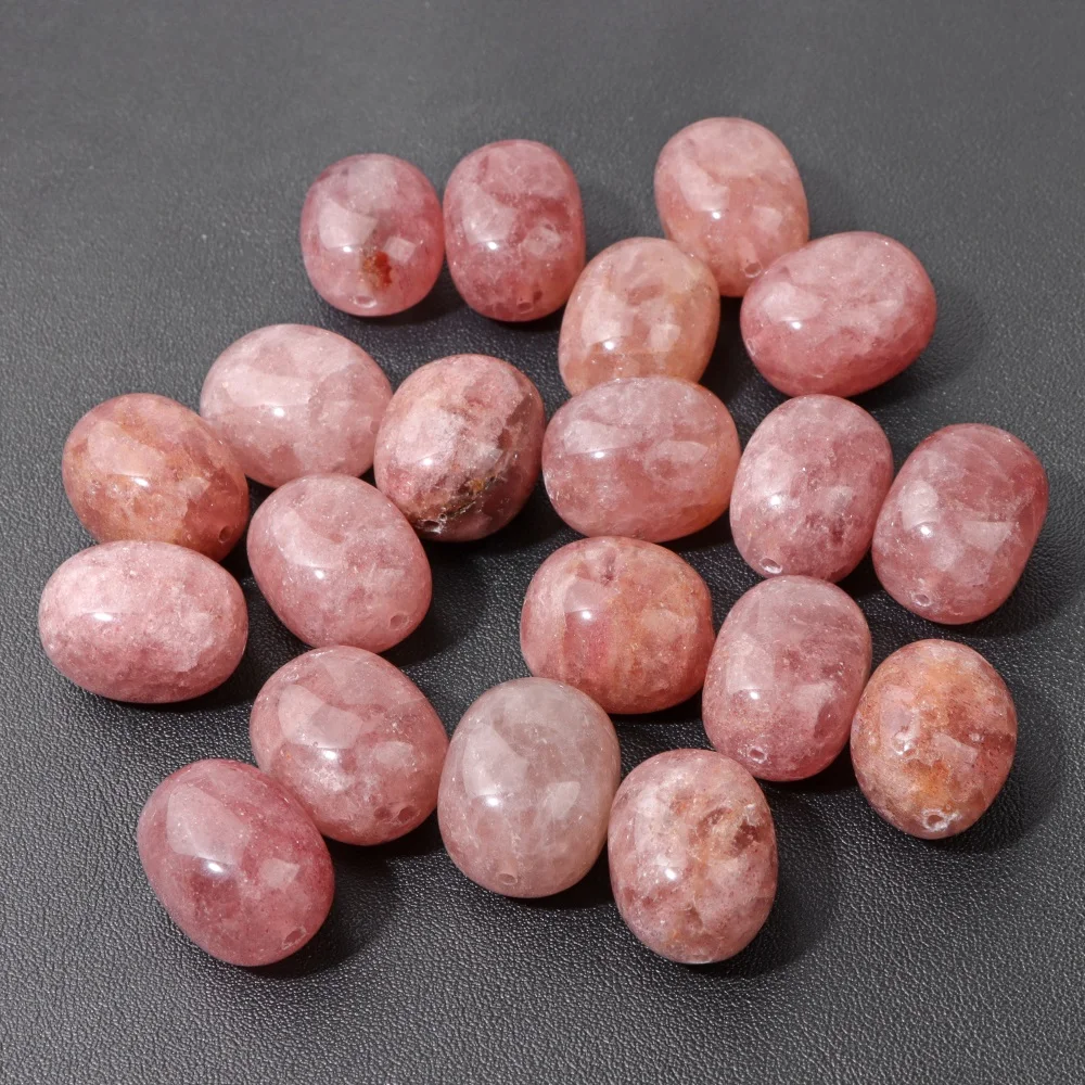 High Quality Natural Strawberry Quartzs Bead 15x20mm Irregular Square Beads Loose Spacer Bead for DIY Bracelet Necklace Earrings