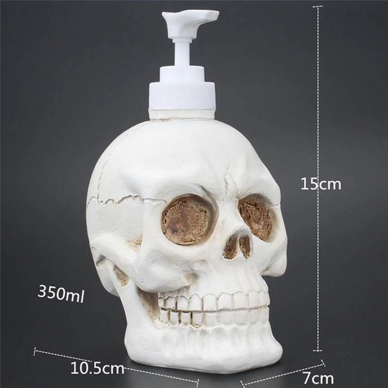 350ML Shampoo Skull Liquid Bottle Shower Gel Dispenser Halloween Decoration