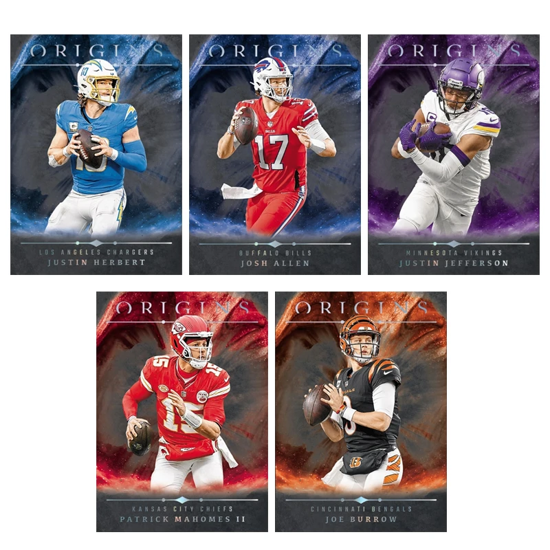 

Panini Diy Homemade 2024 Nfl Origins Base Black Josh Allen Jow Burrow Джастин Герберт Регби Звезда Коллекционные карты Подарочная коллекция
