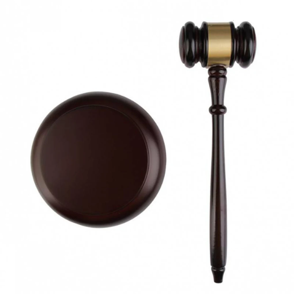 

Lawyer Judge Hammer with Long Handle Justice Multi-functional Delicate Hammers Reusable Gavel Auction Sale Accessory