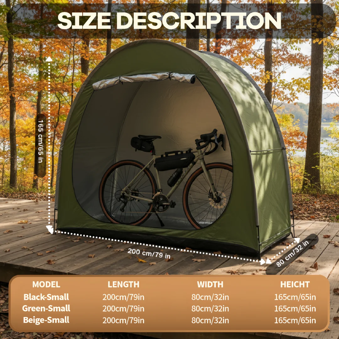 Thickened Oxford Cloth Portable Bike Shelter Private Travel Tent for Outdoor Hiking Cycling Camping And Travel
