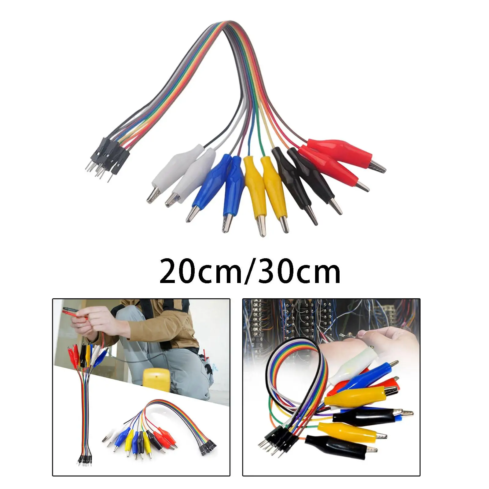 

10 Pieces Clip, Test Leads Electrical Wire for Circuits DIY Connection