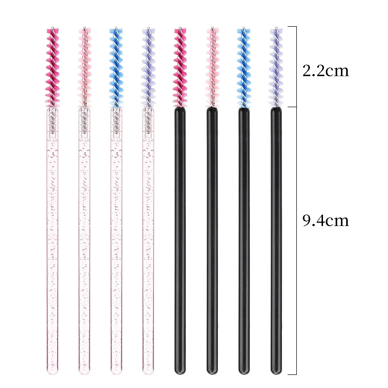 50pcs Disposable Eyelash Brush Crystal Eyebrow Comb Eyelashes Lifting Mascara Wand Micro Brushes Lash Extension Makeup Tools