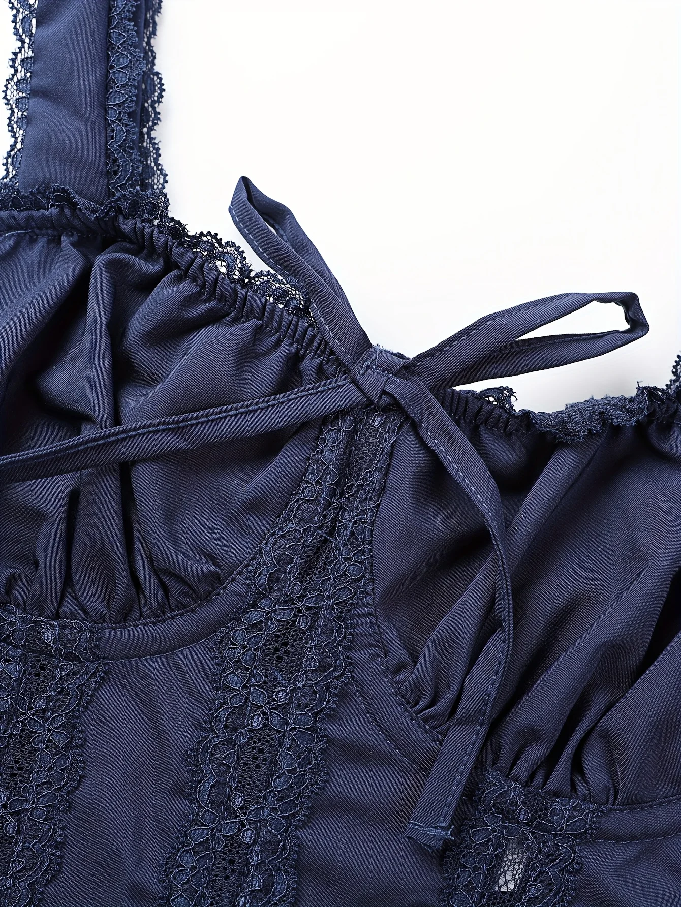 مشد بدون حمالات مضلع من الفولاذ المقاوم للصدأ باللون الأزرق الملكي وحزام كتف مزدوج على شكل فيونكة للنساء #3