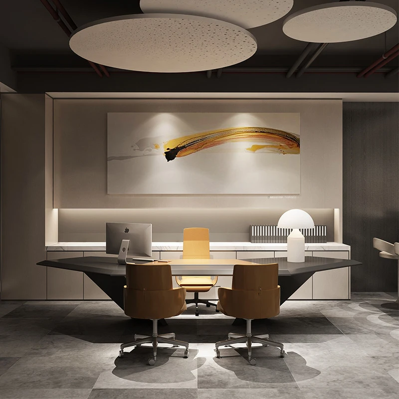 Light luxury executive desk, simple modern office CEO desk and chair set, manager computer desk, executive desk
