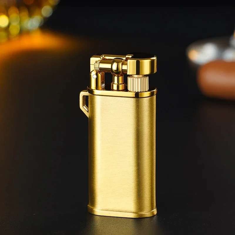 Retro Classic Grinding Wheel Gas Lighter Portable High-End Metal Body Personalized Creative Men's Gift Lighting Tool image 3