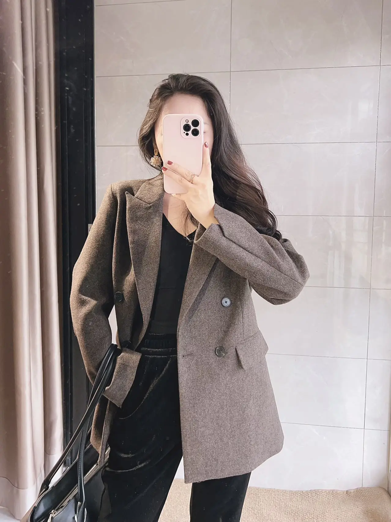 

Романтичное коричневое шерстяное пальто с золотой вышивкой и воротником-стойкой Princ Barbara: Модная зимняя верхняя одежда для женщин