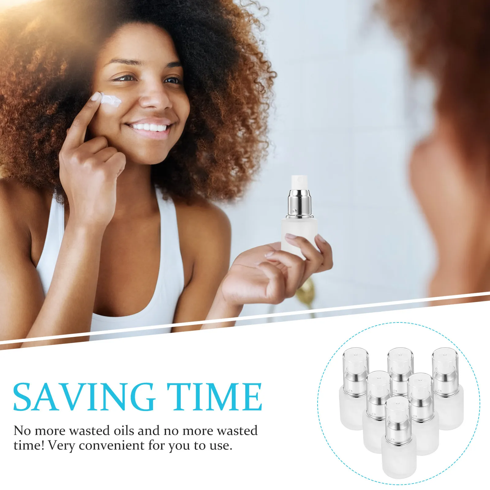 

Набор из 6 флаконов-дозаторов с помпой для жидкостей: мыла, лосьона, косметики. Пустые многоразовые емкости для хранения, 25 мл. Для дома и офиса.