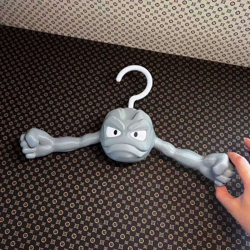 Anime Creative Hanger Funny 3D Printing Cartoon Geodude Action Figure Antislip Hangers Drying Rack Toys for Childre Gift