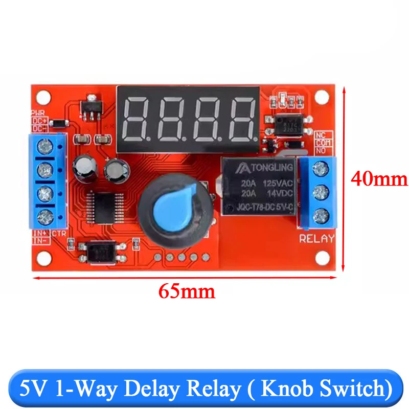 DC 5V 12V 24V 10A Adjustable Time Delay Relay Module LED Digital Timming Relay Timer Delay Trigger Switch Timer Control Switch