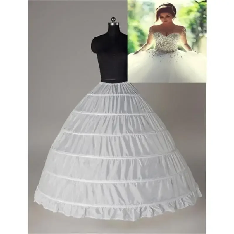 

Ball Gown 6 Hoops Petticoat Wedding Slip Crinoline Bridal Underskirt Layes Slip 6 Hoop Skirt Crinoline For Quinceanera Dress